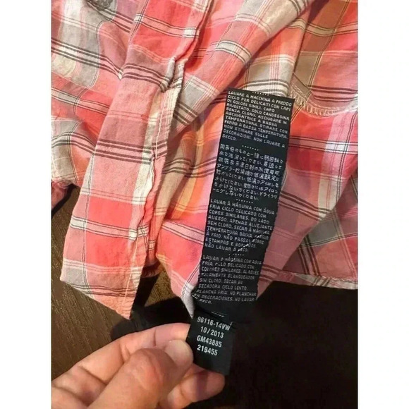 Harley Davidson Short Sleeve Plaid Button-Up Shirt - b42 - Picture 5 of 9